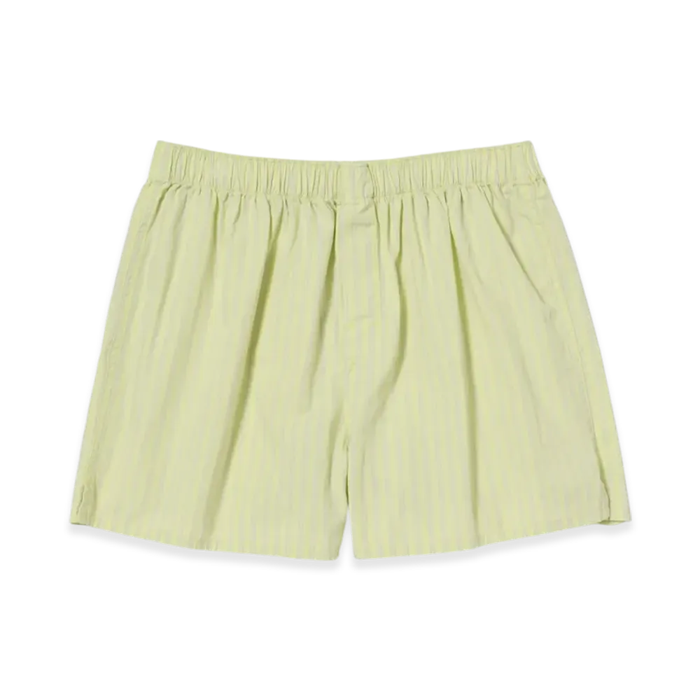 AURALEE Boxer Shorts "Light Moss Stripes"