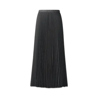 Uniqlo C Women'S Pleated Long Skirt "Dark Gray"