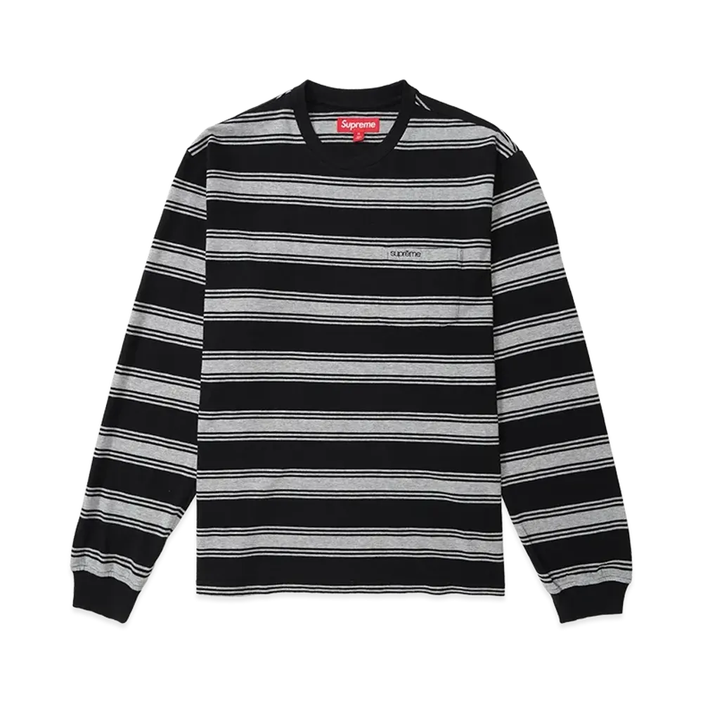 Supreme Stripe Pocket L/S Top "Black"