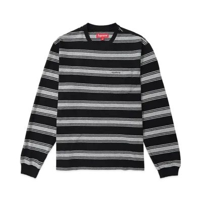 Supreme Stripe Pocket L/S Top "Black"