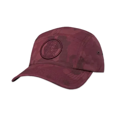 Supreme x Stone Island Reactive Ice Camo Ripstop Camp Cap "Red"
