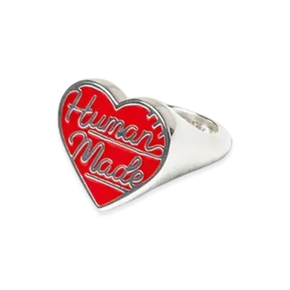 HUMAN MADE Heart Silver Ring "Red"