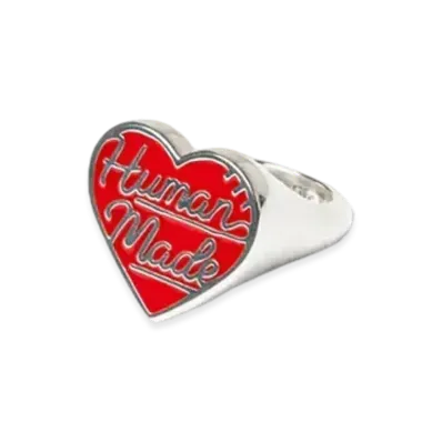 HUMAN MADE Heart Silver Ring "Red"