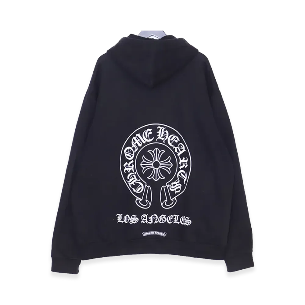 Chrome Hearts Los Angeles Exclusive Horseshoe Pullover Hoodie "Black"