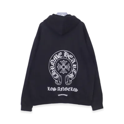 Chrome Hearts Los Angeles Exclusive Horseshoe Pullover Hoodie "Black"