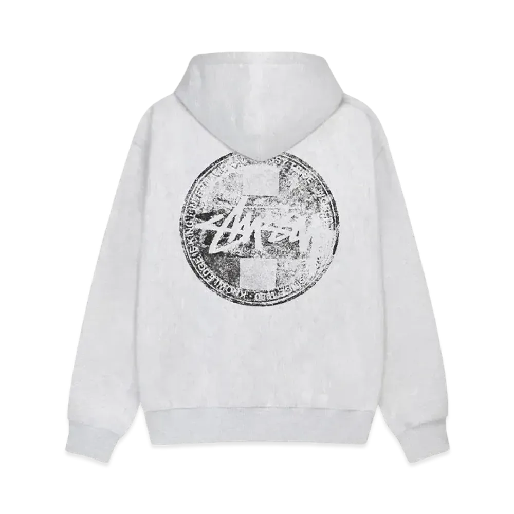 Stussy Dot Stamp Hoodie "Ash Heater"
