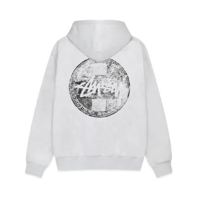 Stussy Dot Stamp Hoodie "Ash Heater"