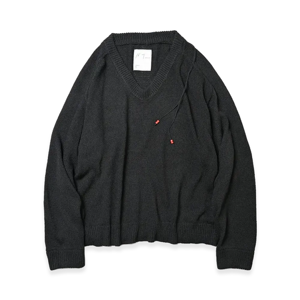 ANCELLM UV Neck Knit "Black"