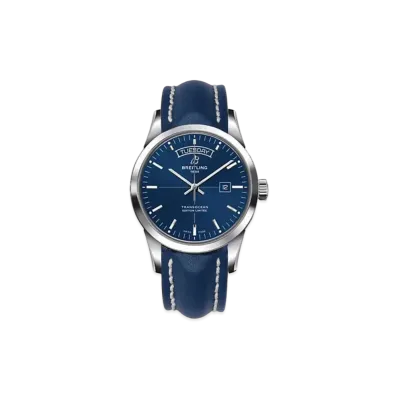 Breitling Transocean Day & Date "Blue/Stainless Steel"