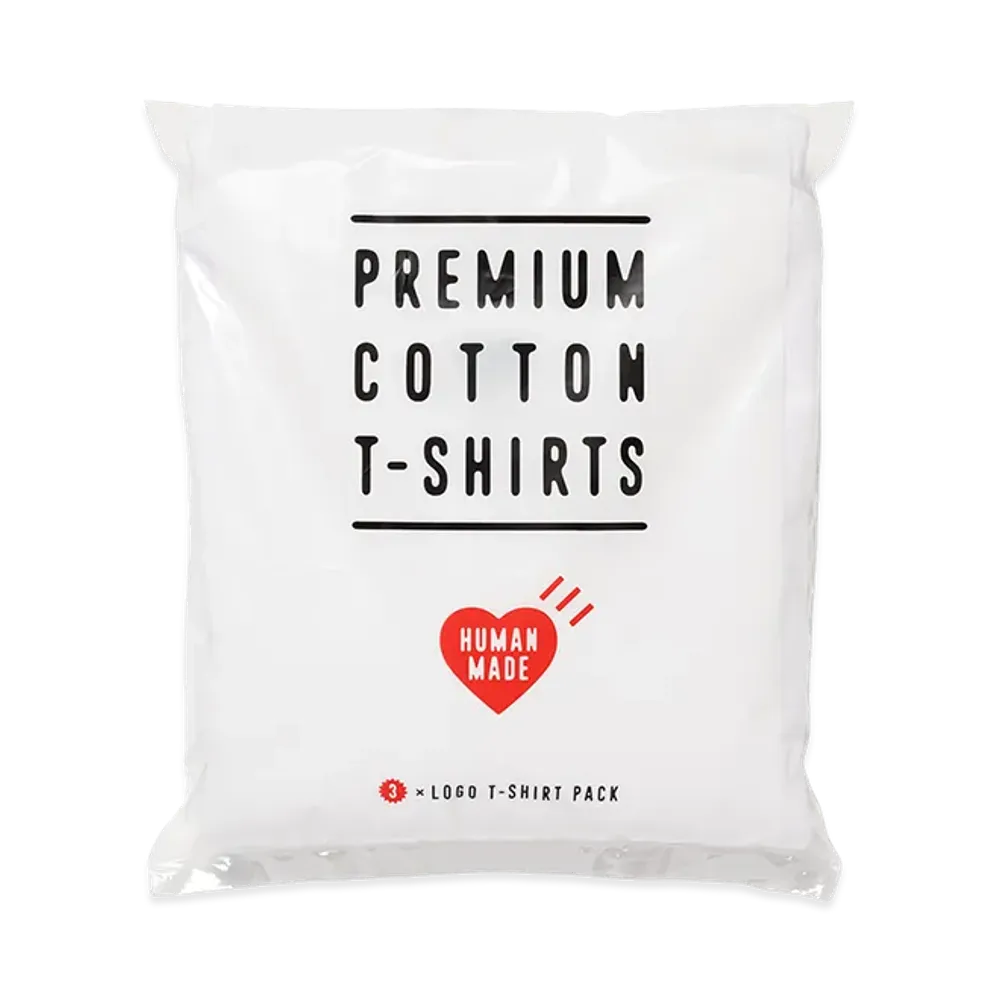 HUMAN MADE 3-Pack T-Shirt Set "White"