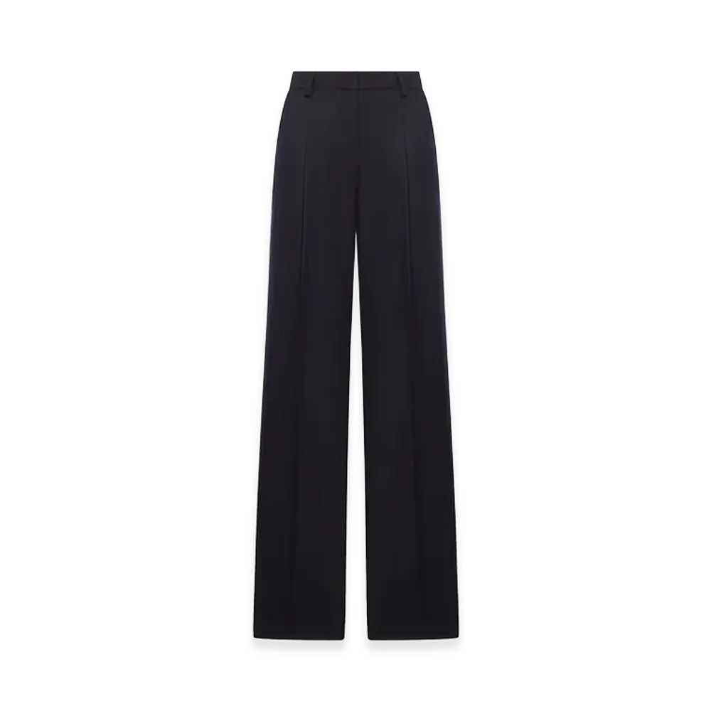 DRIES VAN NOTEN Women's Tailored Wool Trousers "Blue"