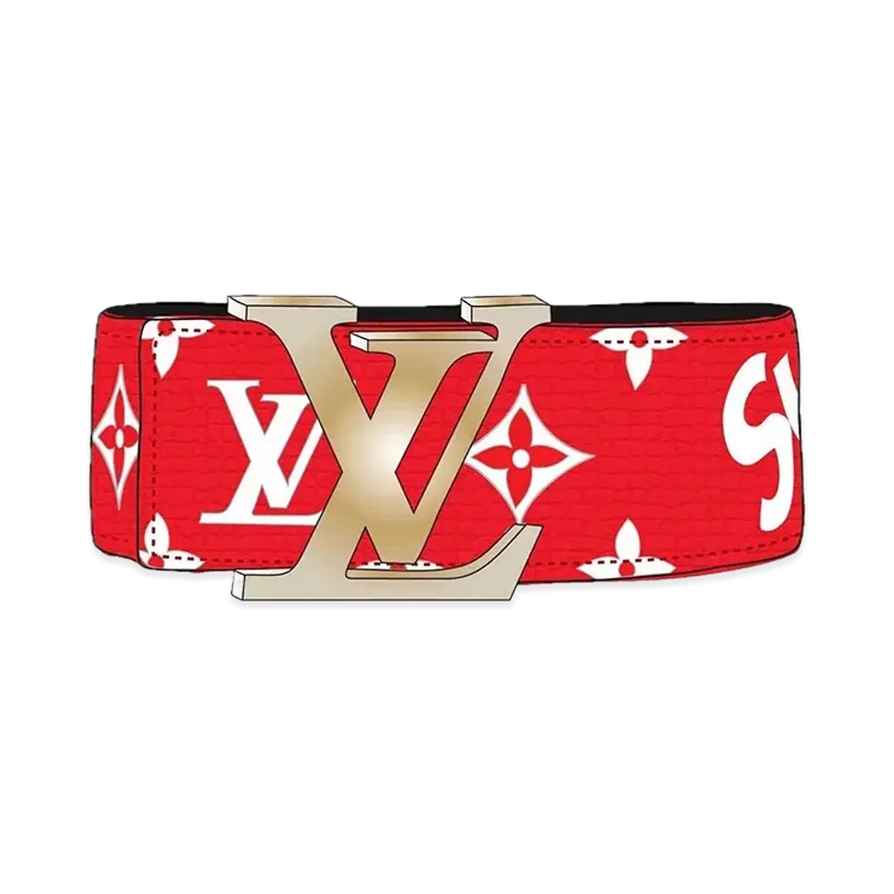 Supreme x Louis Vuitton LV Initiales 40mm Belt "Red"