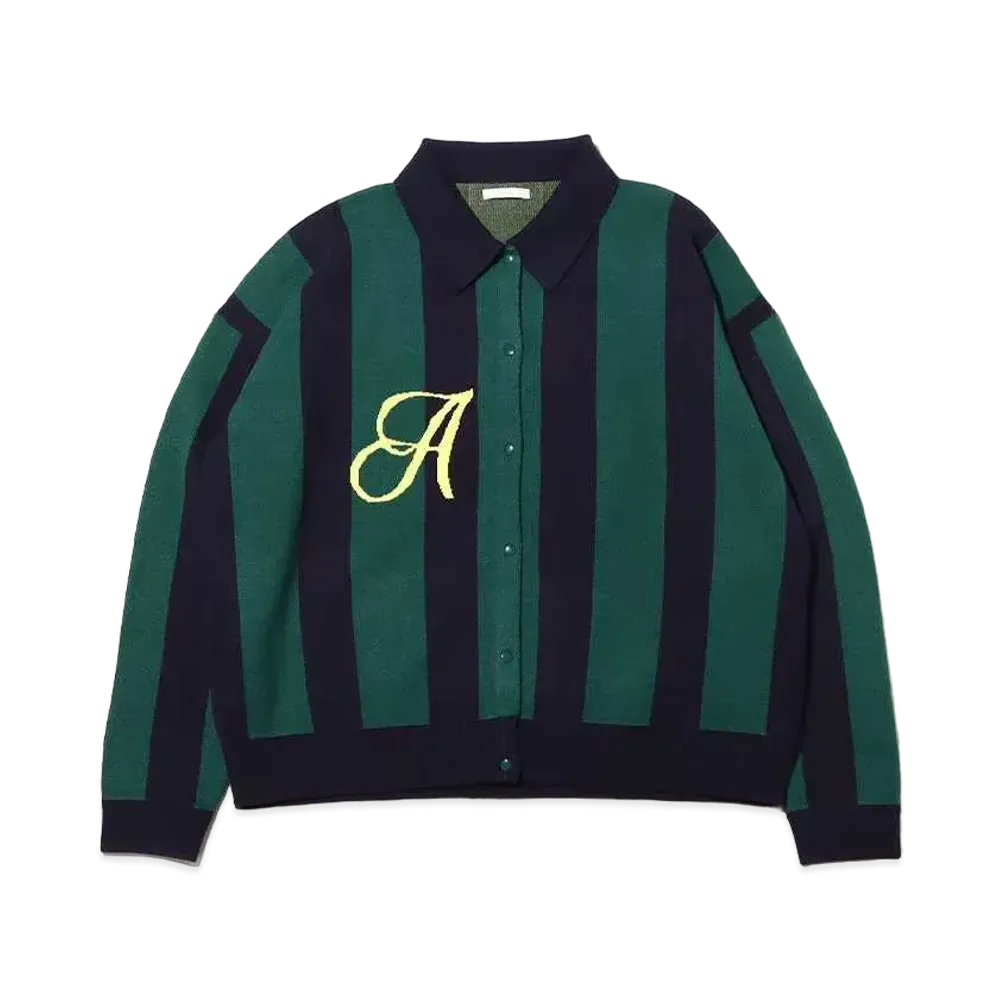 atmos pink Striped Elitski Cardigan "Navy"