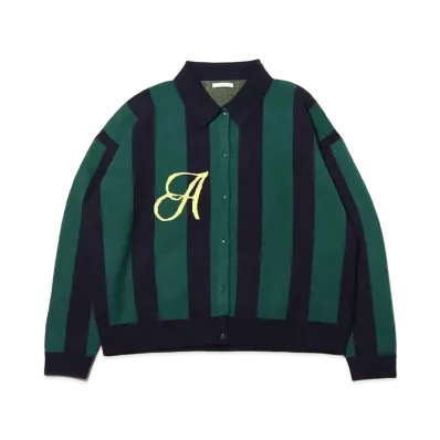 atmos pink Striped Elitski Cardigan "Navy"