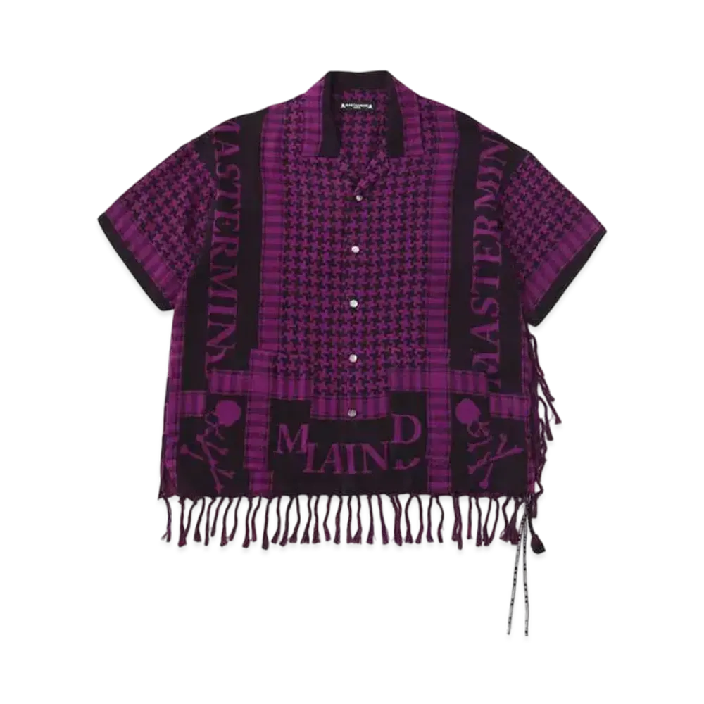 mastermind WORLD Fringe Stole SS Shirt "Purple"