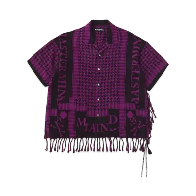 mastermind WORLD Fringe Stole SS Shirt "Purple"