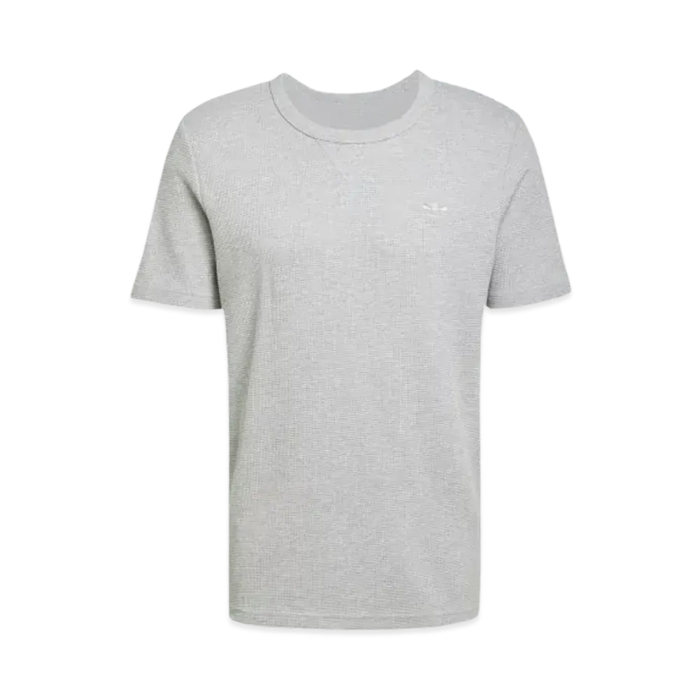 adidas Trefoil Essentials Waffle Short Sleeve T-Shirt "Medium Grey Heather"