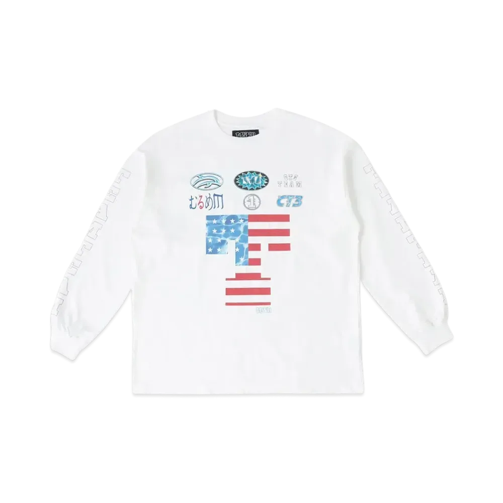 RHC Ron Herman x Team Graphic Long Sleeve Tee No1 Tee Shirt "White"