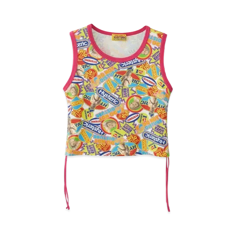 HYSTERIC GLAMOUR Typical Hysteric Pattern Tank Top "Multi"