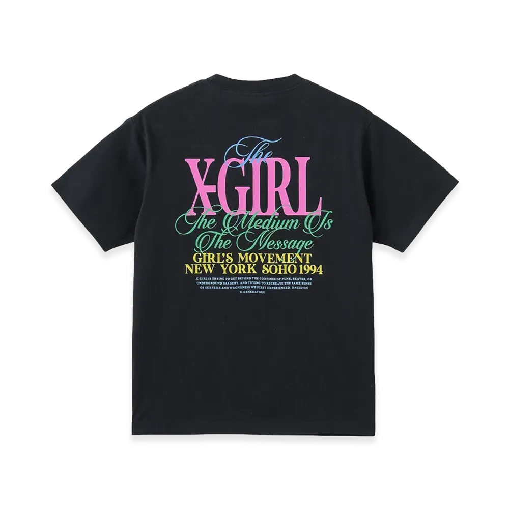 X-Girl Women's Colorful Logo S/S Tee "Black"