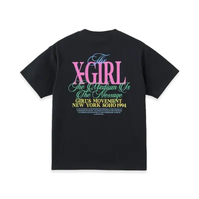 X-Girl Women's Colorful Logo S/S Tee "Black"