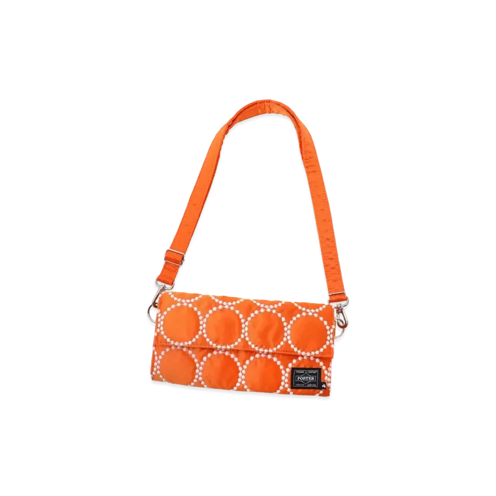 PORTER x mina perhonen Tambourine Long Wallet "Orange"