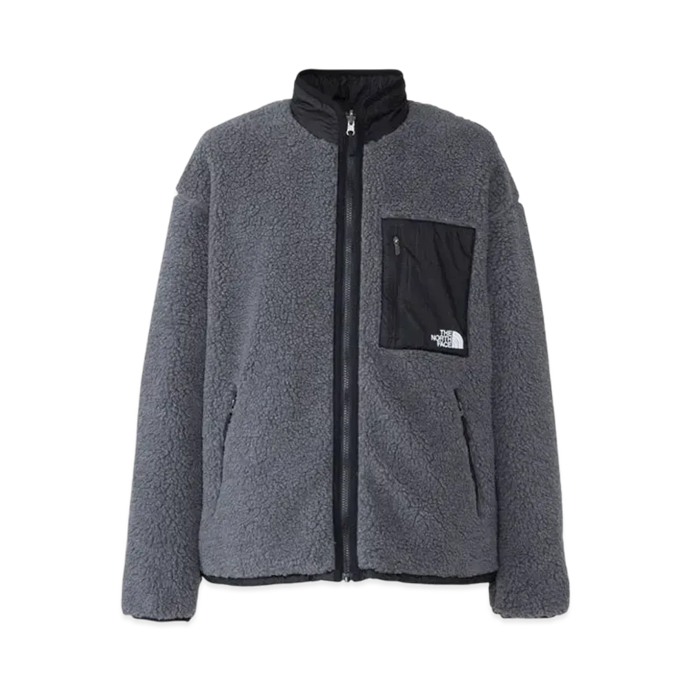 The North Face Reversible Extreme Pile Jacket "Mixed Charcoal GrayxBlack"