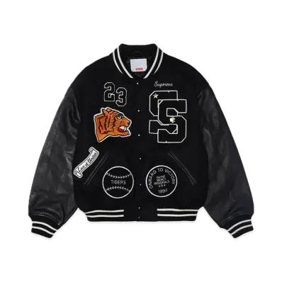 Supreme Tiger Varsity Jacket "Black"