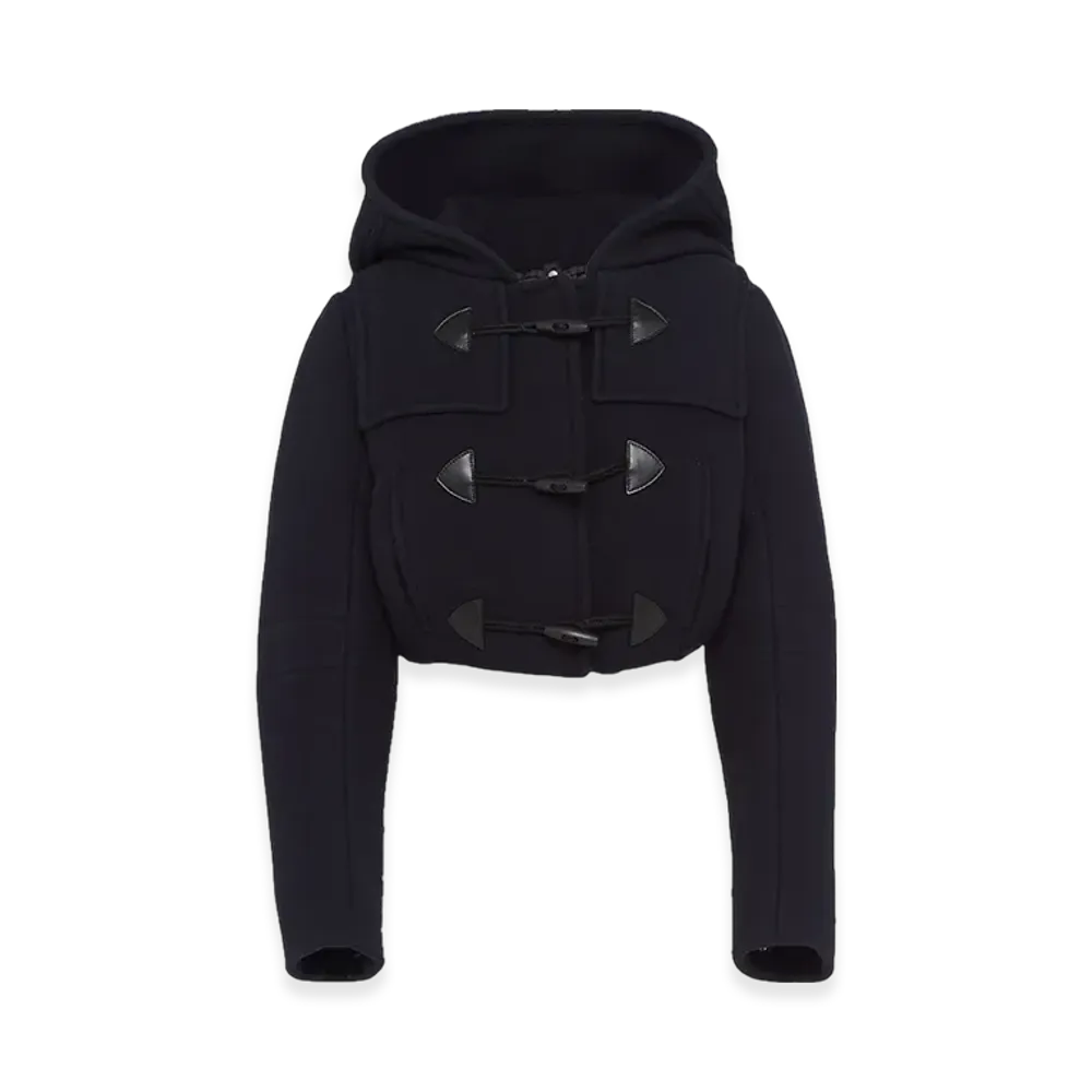 PRADA Women's Cropped Duffle Jacket "Navy"