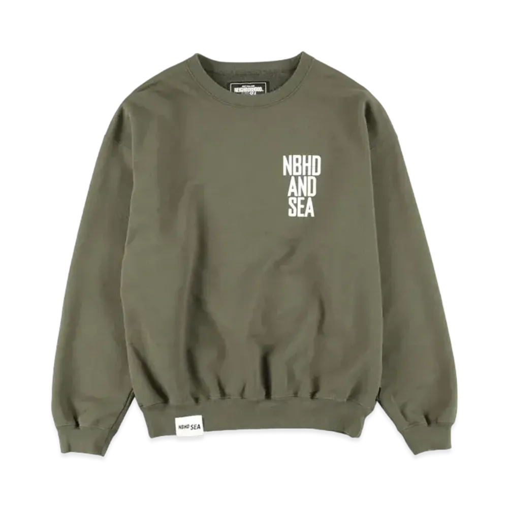 WIND AND SEA x NEIGHBORHOOD Sweatshirt LS "Olive Drab"