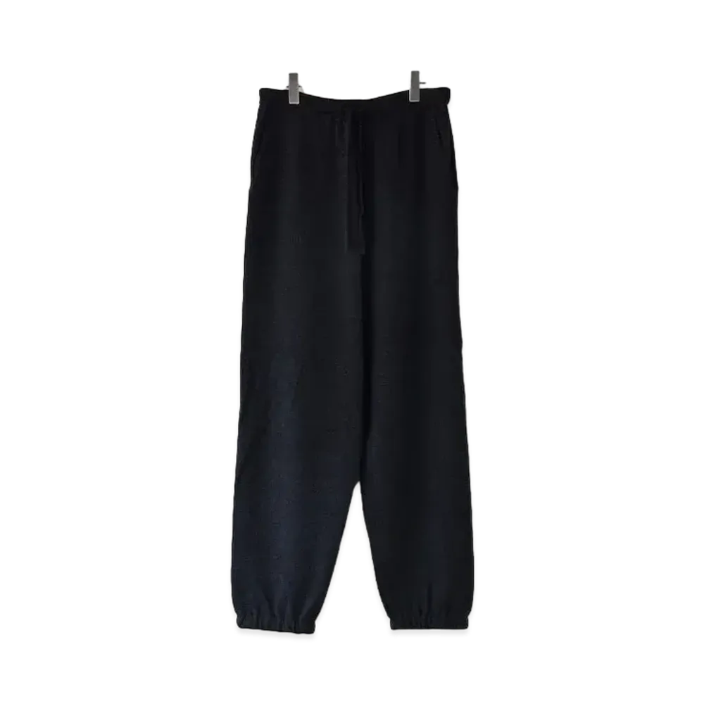 COMOLI Wool Japanese Paper Knit Pants "Charcoal"