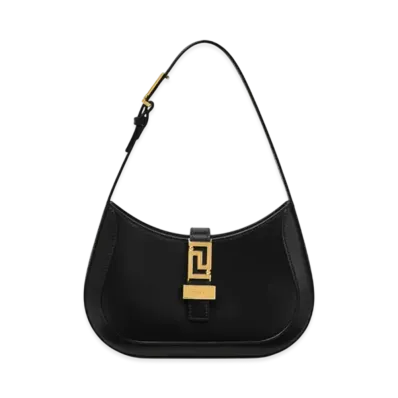 Versace Greca Goddess Small Hobo Bag "Black/Gold"