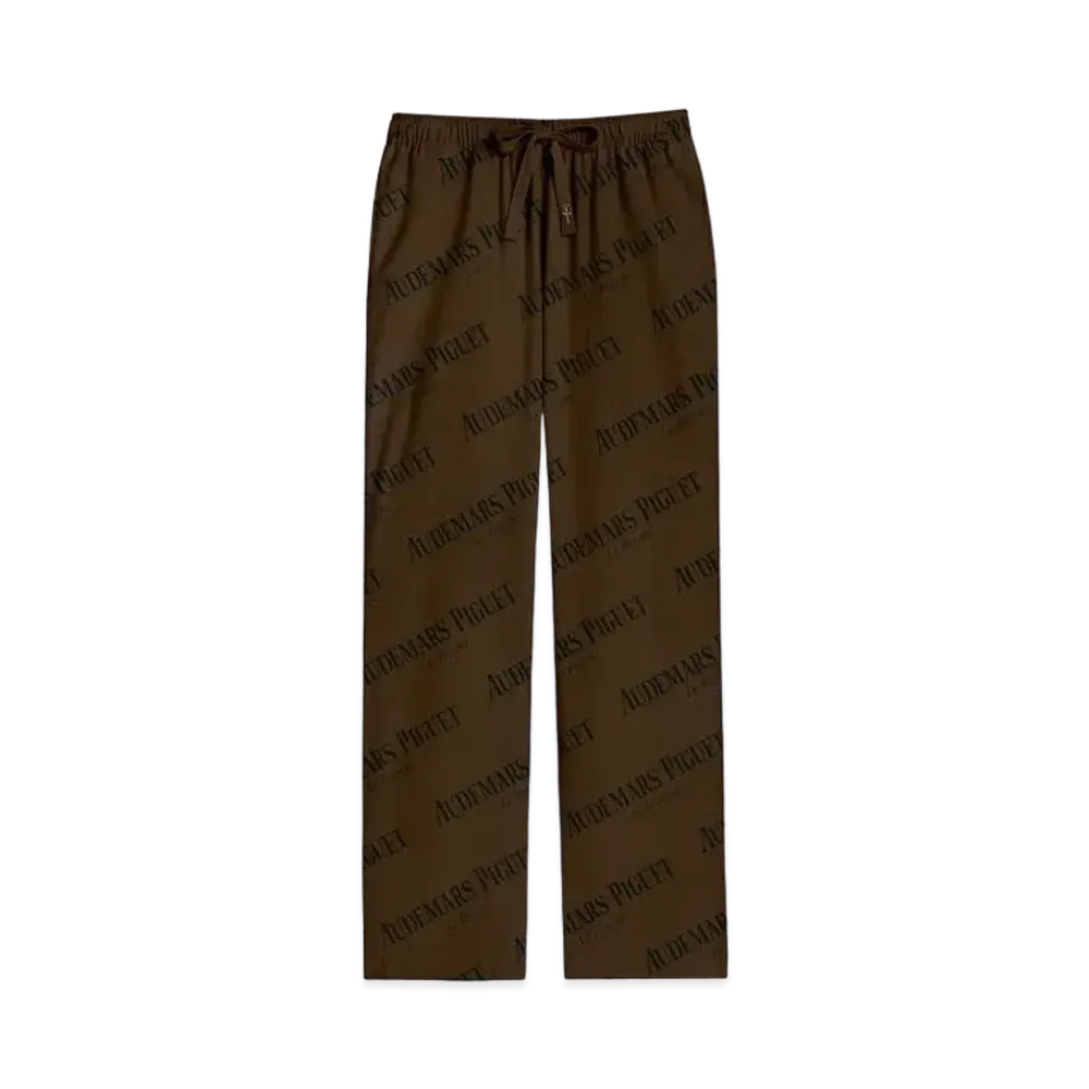Travis Scott Cactus Jack x AP Logo Silk Pajama Pants "Brown"