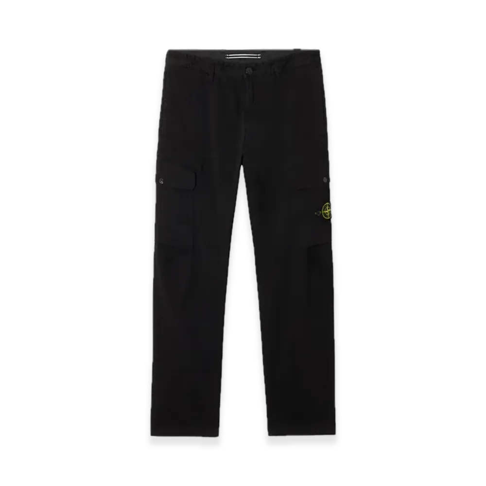 Stone Island 3100339 Organic Stretch Cotton Satin "Black"