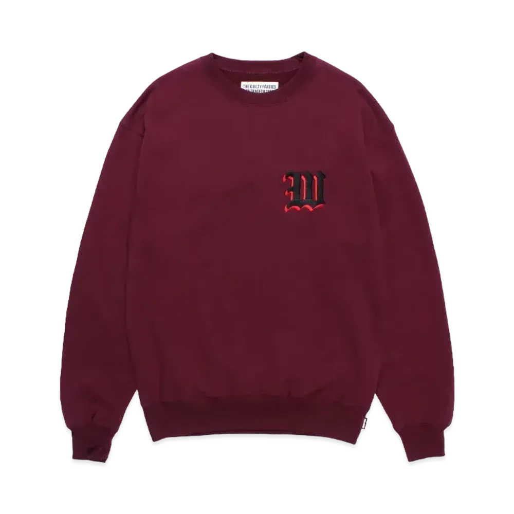 WACKO MARIA Middle Weight Sweat Shirt "Burgundy"