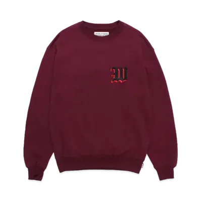 WACKO MARIA Middle Weight Sweat Shirt "Burgundy"