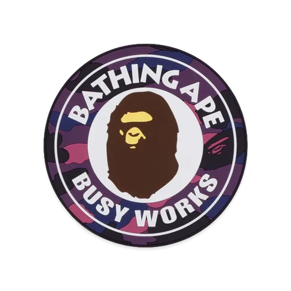 A BATHING APE Color Camo Busy Works Rubber Coaster "Purple"