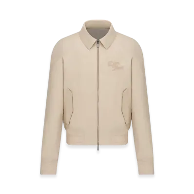 Dior x Denim Tears Dior Tears Cotton Blend Canvas Zipped Blouson "White"