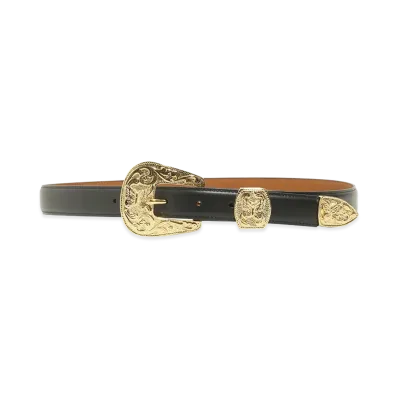 NEEDLES Papillon Western Tip Belt Steer "Black"