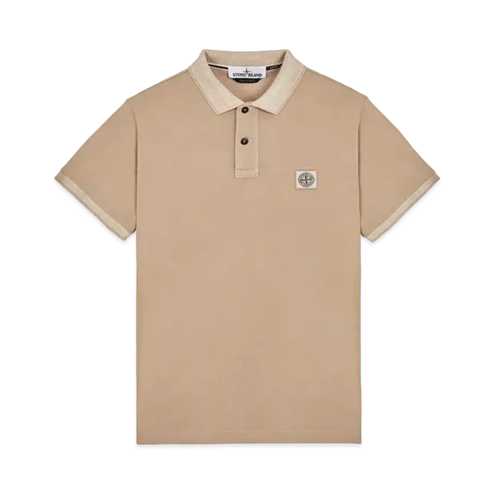 Stone Island 22S67 COTTON PIQUE PIGMENT DYED_SLIM FIT "Pastel Pink"