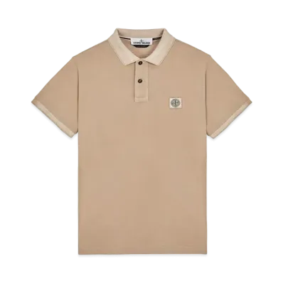 Stone Island 22S67 COTTON PIQUE PIGMENT DYED_SLIM FIT "Pastel Pink"