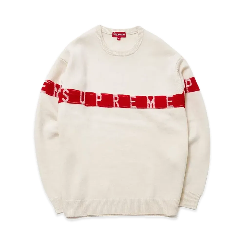 Supreme Inside Out Logo Sweater "White"