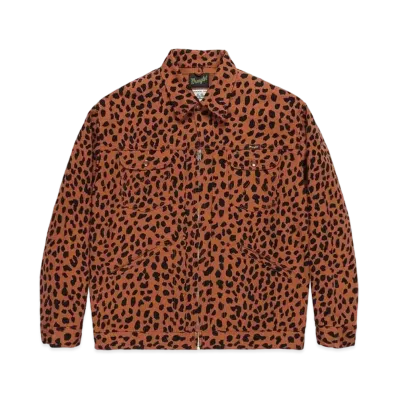 WACKO MARIA WRANGLER / LEOPARD TRUCKER JACKET "Brown"