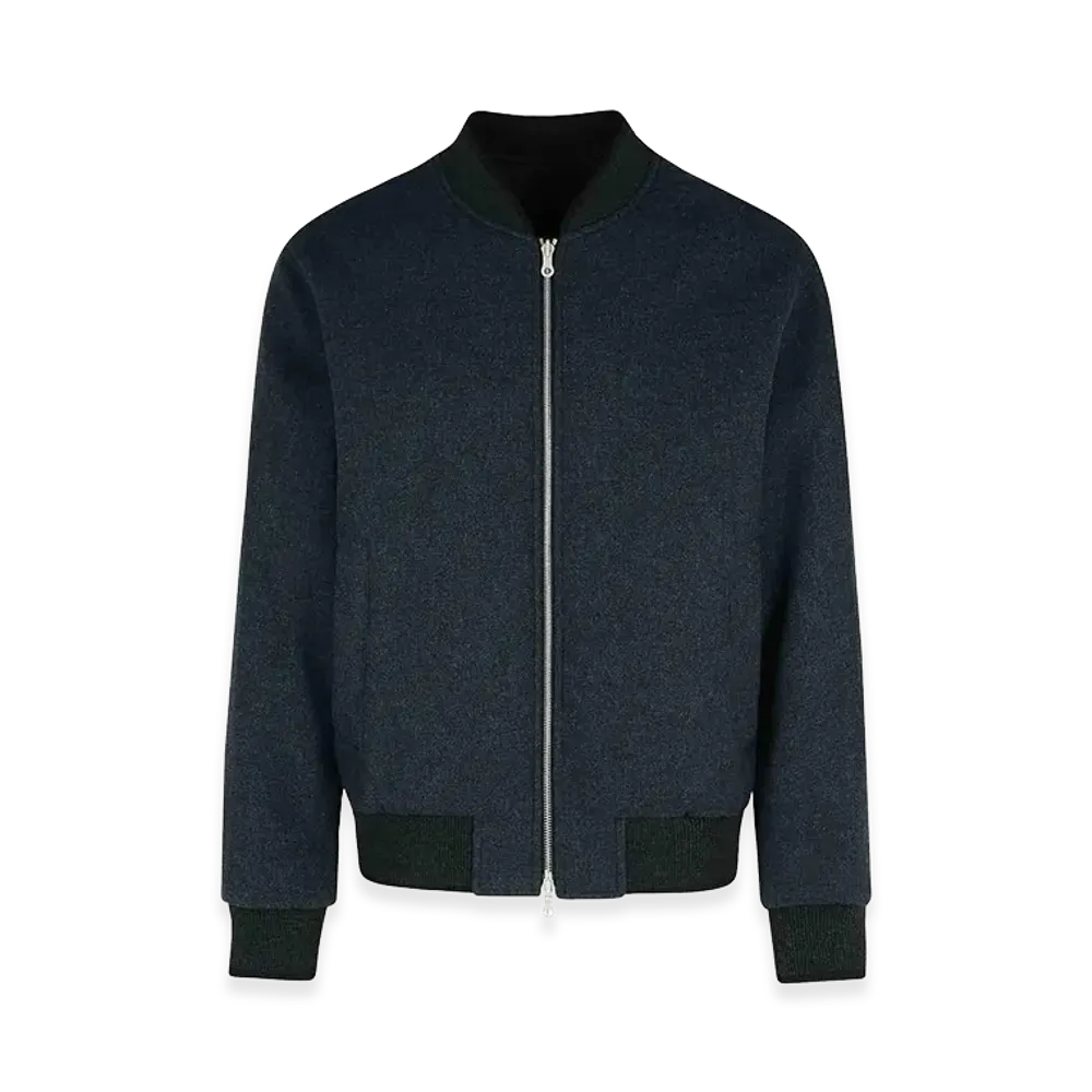DRIES VAN NOTEN Volker Reversible Cotton Blend Jacket "Gray/Black"