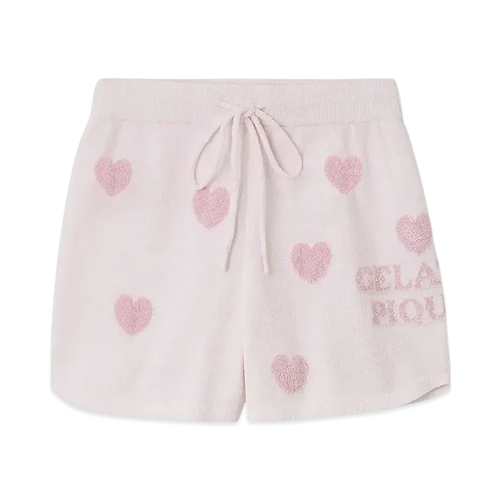 GELATO PIQUE Heart Jacquard Shorts "Pink"