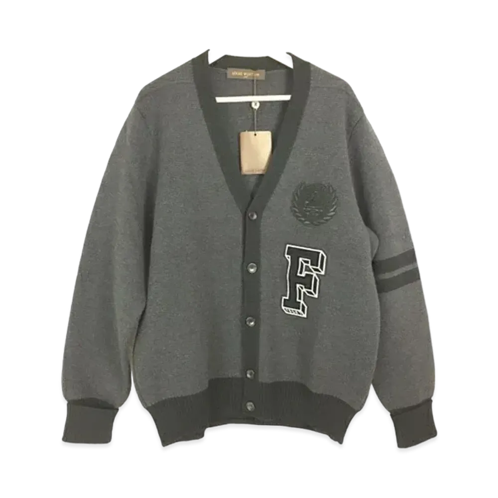 Louis Vuitton x Fragment Design Lettered Cardigan "Dark Gray"