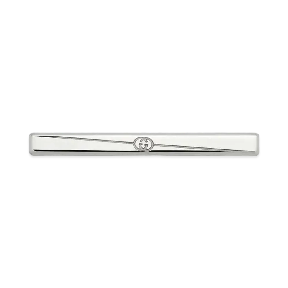 GUCCI Diagonal Interlocking G Engraving Ring