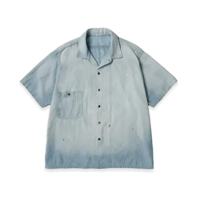 A.PRESSE Vintage Chambray S/S Shirt "Bleach"