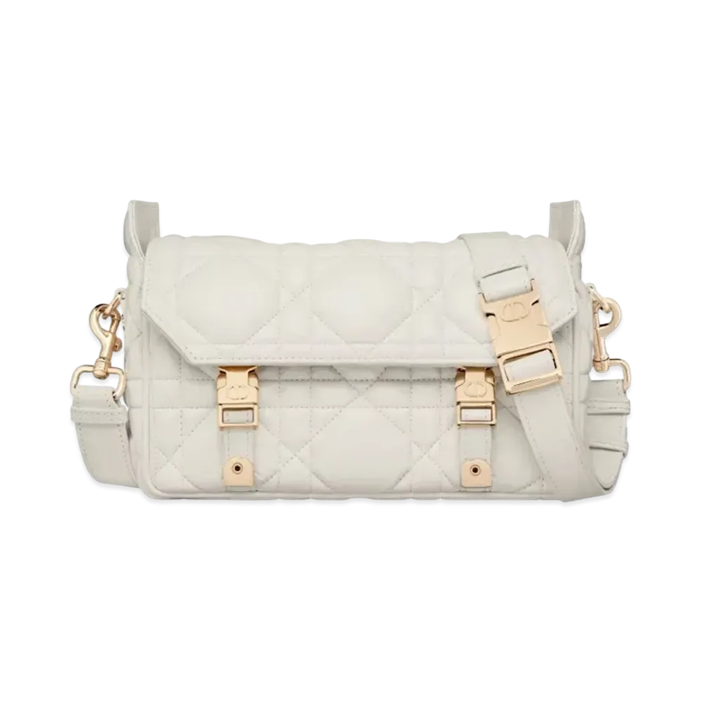 Dior Small Diorcamp Bag Macro Cannage Calfskin "Latte"