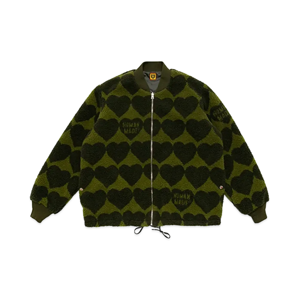 HUMAN MADE REVERSIBLE FLEECE JACKET "Olive"